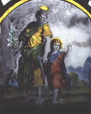 Window depicting Joseph and the Holy Child by English School English School