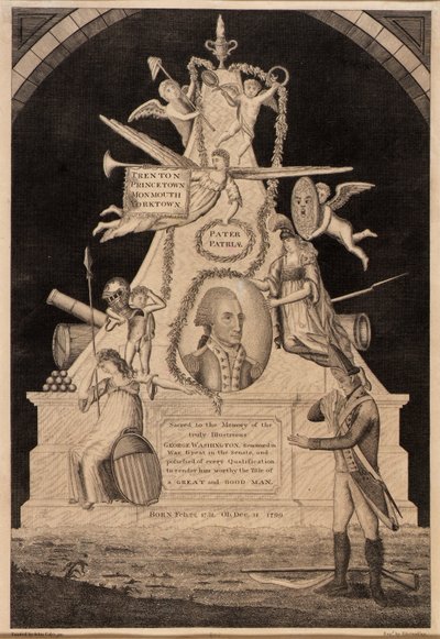 Mourning Piece for George Washington by Enoch G. Gridley