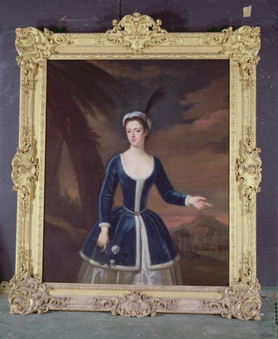 Portrait of Mary Slingsby in an Eastern Landscape by Enoch Seeman