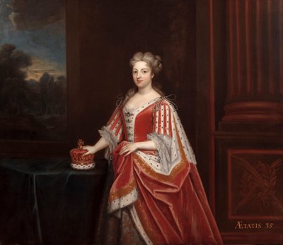 Portrait of Queen Caroline Wilhelmina of Brandenburg-Ansbach as Princess of Wales, 1720s by Enoch Seeman