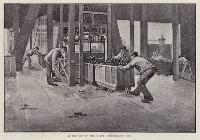 Discharging coal at the top of a mine shaft by Enoch Ward