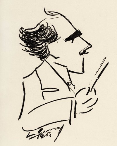 Arturo Toscanini (1867-1957) Italian Conductor in a Caricature by Enrico Caruso by Enrico Caruso