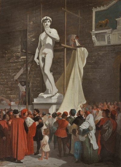 Michelangelo Unveiling the Statue of David by Enrico Pollastini