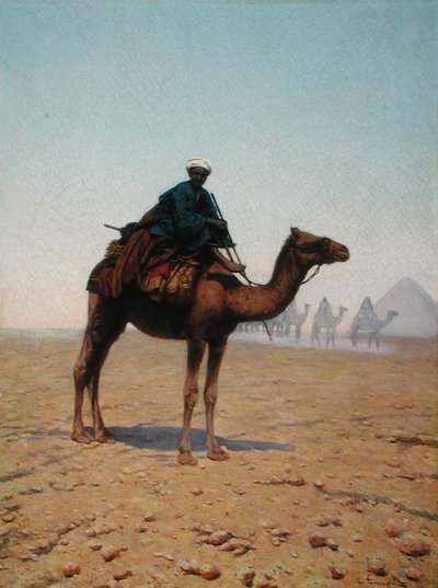 A Caravan Passing a Pyramid, c.1869 by Enrico Tarenghi