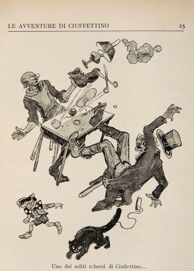 Illustration from Le Avventure di Ciuffettino by Enrico de Conti Novelli