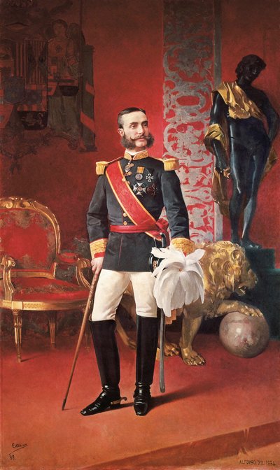 Portrait of the King of Spain Alfonso XII by Enrique Estevan y Vicente