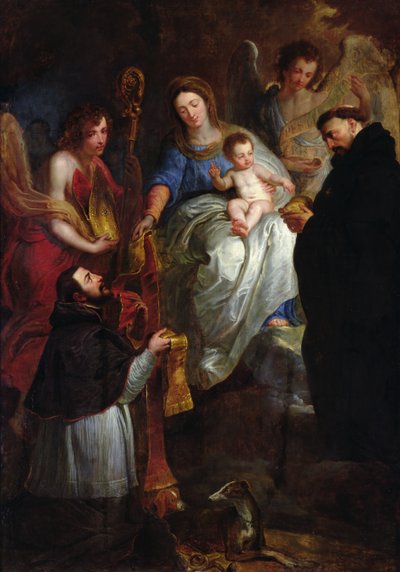 The Virgin Giving a Stole to St. Hubert by Erasmus Quellinus II