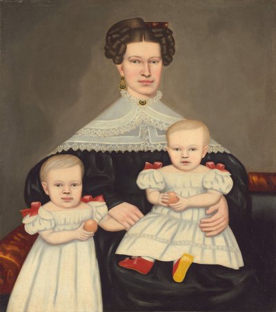 Mrs. Paul Smith Palmer and Her Twins by Erastus Salisbury Field