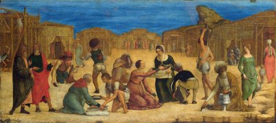 The Israelites Gathering Manna by Ercole de Roberti