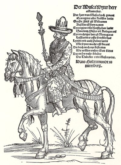 Portrait of Grand Prince Vasili III Ivanovich of Moscow 1479-1533 by Erhard Schon