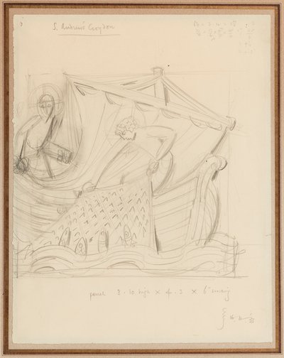 Christ and the miraculous draught of fishes, December 1933 by Eric Gill