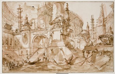 Architectural Fantasy – Antique Harbour by Eric Hebborn