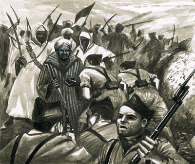 General Franco Fighting the Riff Rebels in Morocco by Eric Parker