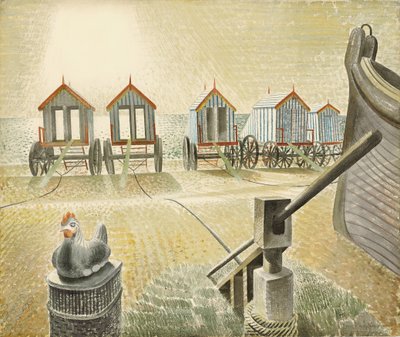 Aldeburgh Bathing Machines, 1938 by Eric Ravilious