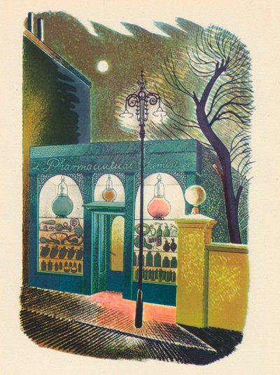 Chemist Shop at Night by Eric Ravilious