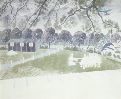 Demonstrating a Gun by Eric Ravilious