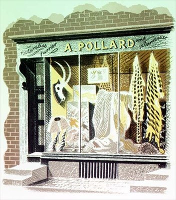 The Furrier, from High Street, by J.M. Richards, published by Country Life, 1938 (set of 24) by Eric Ravilious