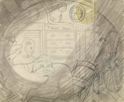 The Cabin of the Senior Officers of a Submarine by Eric Ravilious