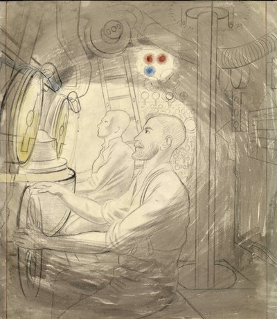 The Dive Control Room of a Submarine by Eric Ravilious