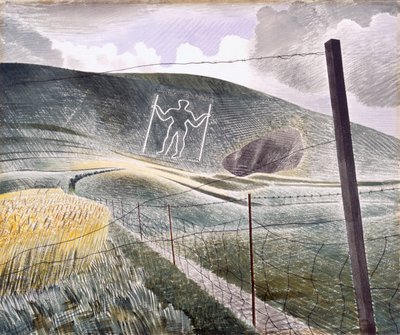 The Long Man of Wilmington, or The Wilmington Giant by Eric Ravillious