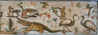 Aquatic Animals, Part of a Mosaic Band from Pompeii, Italy by Erich Lessing