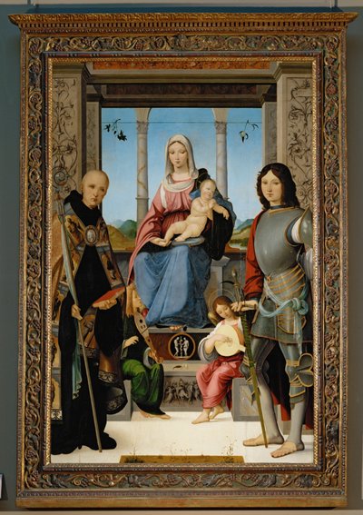 Madonna with Saints Benedict of Nurcia, Saint Quentin and Two Angels by Erich Lessing