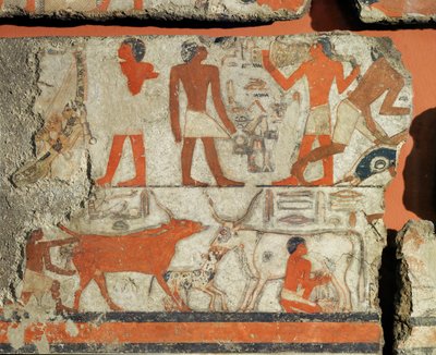 Mural from the tomb of pharaoh Metchetchi by Erich Lessing