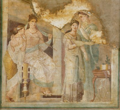 Pompeian ladies with their slave hairdresser by Erich Lessing