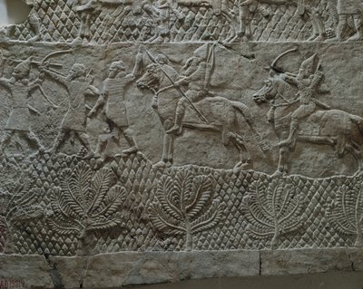 The Assyrian Army of King Ashurbanipal in Battle During the Campaign Against Elam by Erich Lessing