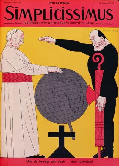 Pope Pius XI and Mussolini at the time of the 1929 Lateran Treaty, cover illustration of 