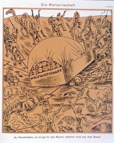 Satire on the Theme of the Global Economy, Simplicissimus by Erich Schilling