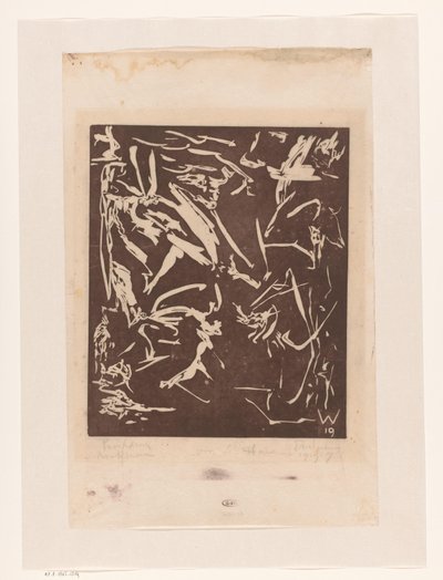 Abstract Composition by Erich Wichmann (signed by artist)