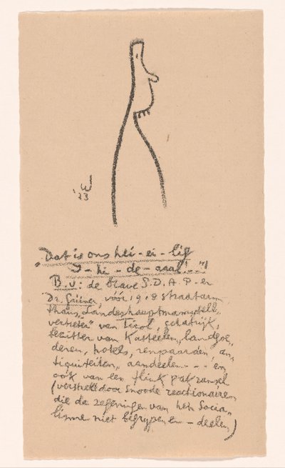 Caricature Figure, Idealists II and Further Annotations by Erich Wichmann