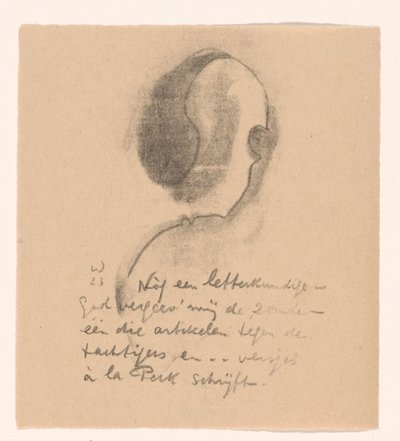 Caricature of a Literary Figure by Erich Wichmann