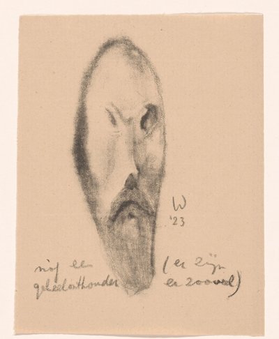 Caricature of a Bearded Man (Idealists II and Further Annotations) by Erich Wichmann