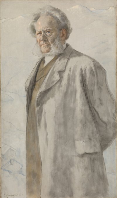 Portrait of Henrik Ibsen 1828-1906, 1895 by Erik Theodor Werenskiold