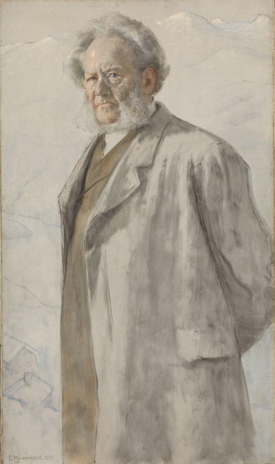 Portrait of Henrik Ibsen, 1895 by Erik Theodor Werenskiold