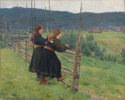 View from Gvarv in Telemark by Erik Theodor Werenskiold
