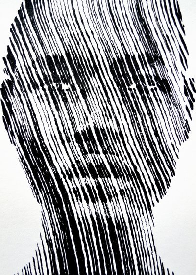 Abstract Line Portrait by Erik Van Velzen