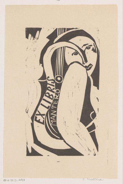 Ex Libris of Gianni Mantero by Erna Levy Friedländer