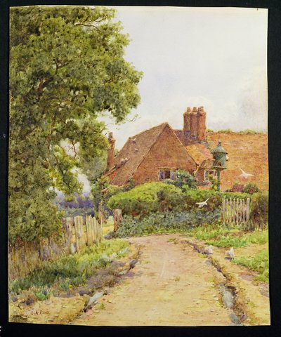 A Hampshire Farmhouse near Steep by Ernest Arthur Rowe