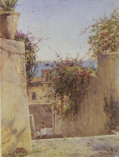Street Scene Sicily by Ernest Arthur Rowe