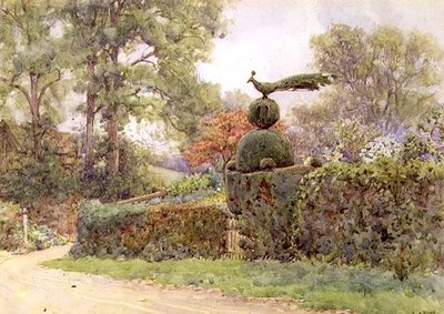 The Old Yew Hedge, Speldhurst, Kent by Ernest Arthur Rowe