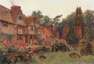 The Porch House at Chiddingstone, Kent by Ernest Arthur Rowe