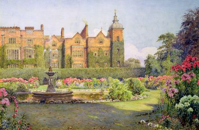 West Front and Gardens of Hatfield House, Herts by Ernest Arthur Rowe