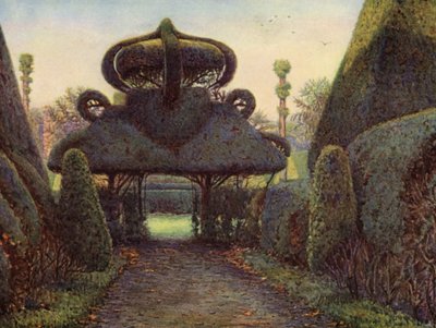 Yews at Elvaston Castle, Derbyshire by Ernest Arthur Rowe