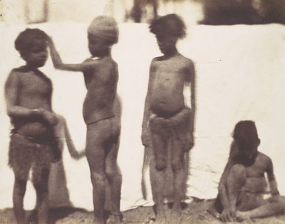 Children from the Village of Kalabshah, Nubia by Ernest Benecke