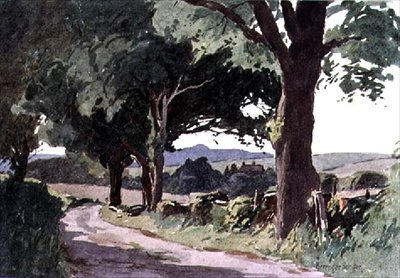 Scene near Pulborough, West Sussex by Ernest Benger or Berenger