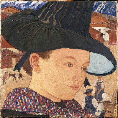 Kleine Saviéserin mit Hut von Ernest Bieler
