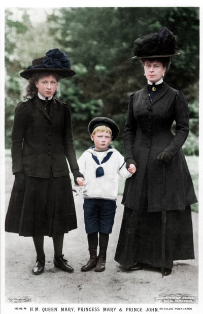 Queen Mary, Princess Mary and Prince John by Ernest Brooks